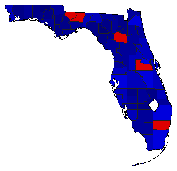 2022 Florida County Map of General Election Results for Attorney General