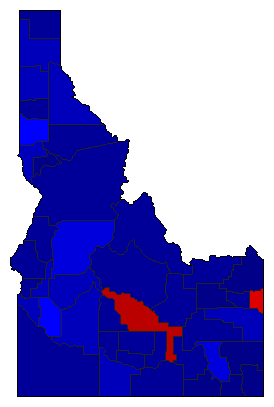 2022 Idaho County Map of General Election Results for Senator
