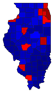 2022 Illinois County Map of General Election Results for State Treasurer