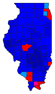 2022 Illinois County Map of Republican Primary Election Results for Attorney General