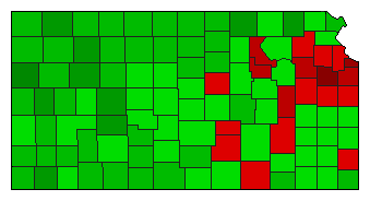 2022 Kansas County Map of General Election Results for Referendum