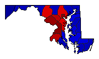 2022 Maryland County Map of General Election Results for Comptroller General