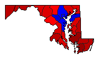 2022 Maryland County Map of Republican Primary Election Results for Governor