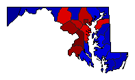 2022 Maryland County Map of General Election Results for Attorney General