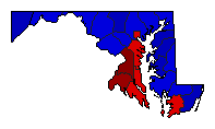 2022 Maryland County Map of Democratic Primary Election Results for Attorney General