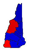 2022 New Hampshire County Map of General Election Results for Governor