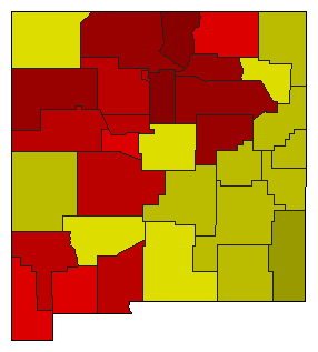 2022 New Mexico County Map of General Election Results for State Auditor
