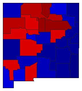 2022 New Mexico County Map of General Election Results for State Treasurer