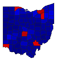 2022 Ohio County Map of General Election Results for State Auditor