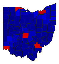2022 Ohio County Map of General Election Results for Secretary of State