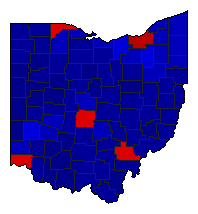 2022 Ohio County Map of General Election Results for Attorney General
