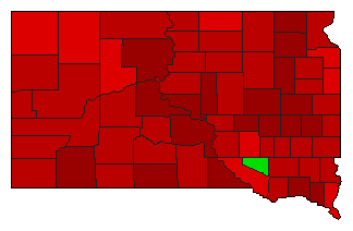 2022 South Dakota County Map of General Election Results for Referendum