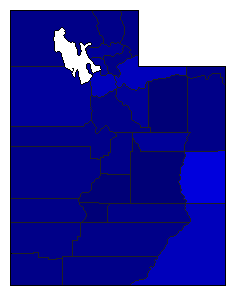 2022 Utah County Map of General Election Results for State Treasurer