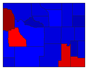 2022 Wyoming County Map of Republican Primary Election Results for Secretary of State