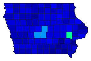2024 Iowa County Map of Republican Primary Election Results for President