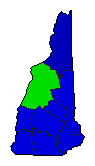 2024 New Hampshire County Map of Republican Primary Election Results for President