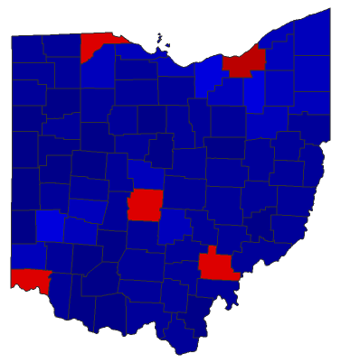 2022 Attorney General General Election - Ohio Election County Map