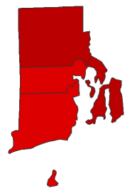 2022 Secretary of State General Election - Rhode Island Election County Map