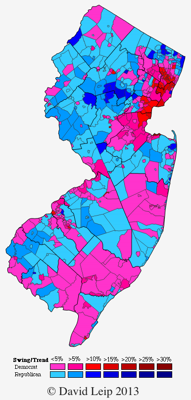 New Jersey 2012 Swing Map