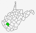 West Virginia County Map Highlighting Boone County